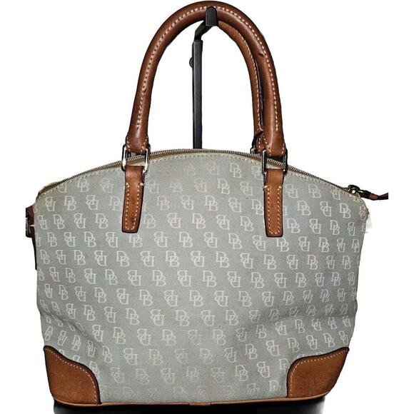 Dooney Bourke Charlie Satchel Canvas Crossbody Handbag Signature Logo Purse - Picture 3 of 16